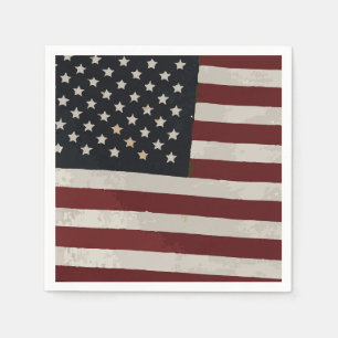 Servilleta De Papel Día conmemorativo acuarela de postre de la bandera