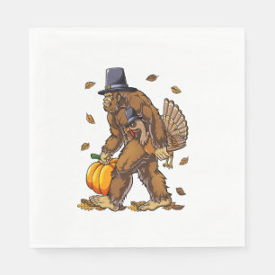 Servilleta De Papel Día de Acción de Gracias Bo de la Calabaza de Pie 