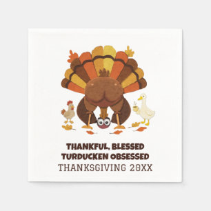 Servilleta De Papel Día de Acción de Gracias Divertido Turducken