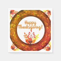 Día de Acción de Gracias Hojas de Otoño y Acorn