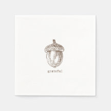 Día de Acción de Gracias Minimalista Rústico Brown