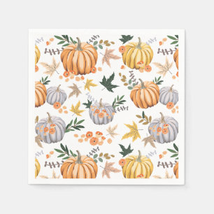 Servilleta De Papel Día de Acción de Gracias Patrón de Calabaza de la