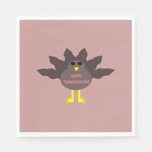 Servilleta De Papel Día de Acción de Gracias Plucked Turkey Cocktail N