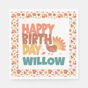 Servilleta De Papel Día de Acción de Gracias Turquía Gobble Gobble Fel