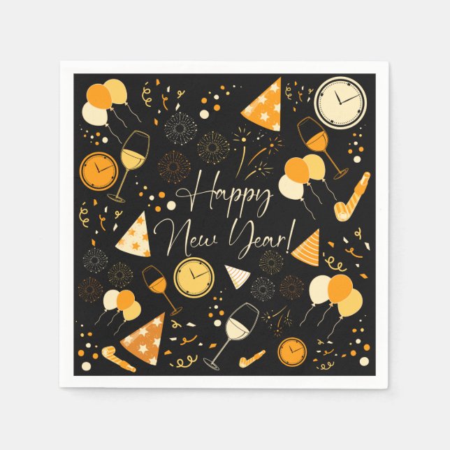 Servilleta De Papel Día de Año Nuevo (Anverso)