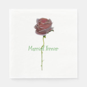 SERVILLETA DE PAPEL DÍA DE BODA DISEÑO DE ESTILO NAPKIN ROMÁNTICO