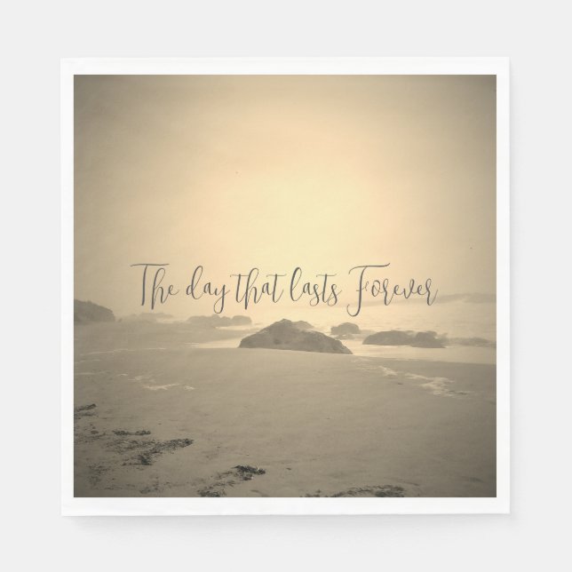 SERVILLETA DE PAPEL DÍA DE BODA ESTILO DE DISEÑO ROMÁNTICO NAPKIN (Anverso)