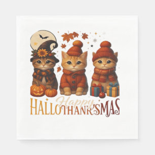 Servilleta De Papel Día de brujas Día de acción de gracias Navidad Fel