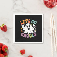 Día de Brujas Vamos Ghouls Fantasma Disfraz Retro