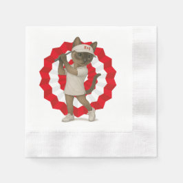 Servilleta De Papel Día de Canadá para el golf que ama al gato