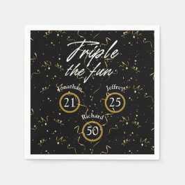 Servilleta De Papel Día de Cumpleaños Conjunto Triple The Divertido