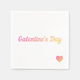 Servilleta De Papel Día de Galentines Fiesta Rosa Ombre