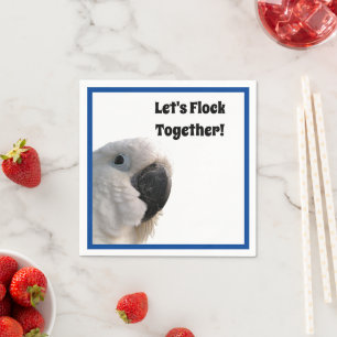 Servilleta De Papel Día de la Amistad Cockatoo Flock Funny Photo