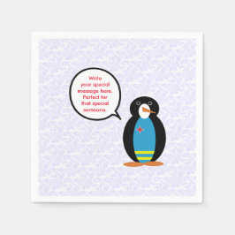 Servilleta De Papel Día de la Bandera de Aruba Sra. Pingüino Hablando