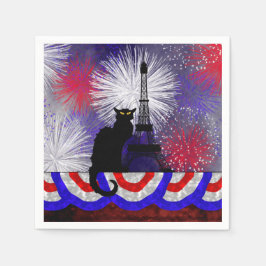 Servilleta De Papel Día de la Bastilla de Chat Noir