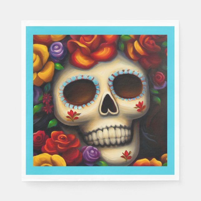 Servilleta De Papel Día de la Calavera del Azúcar Muerto 2 (Anverso)