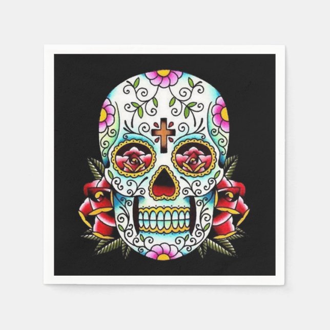 Servilleta De Papel Día de la Calavera Muerta (Anverso)