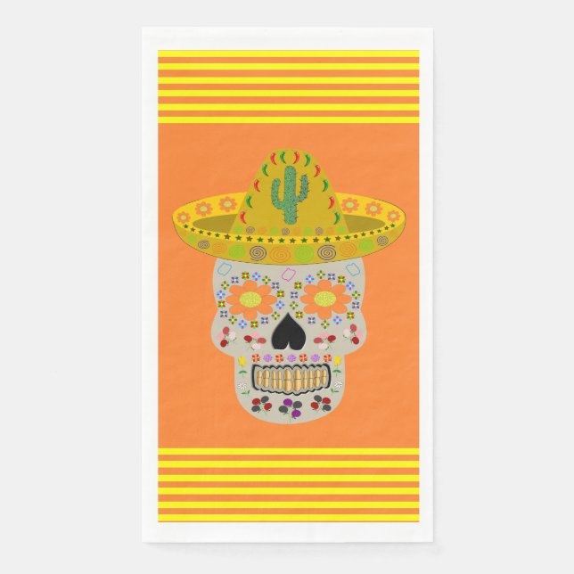 Servilleta De Papel Día de la Calavera Muerta en México (Anverso)