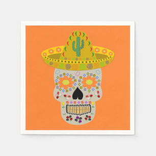 Servilleta De Papel Día de la Calavera Muerta en México