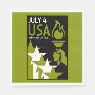 Servilleta De Papel Día de la Independencia de Estados Unidos