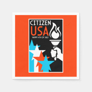 Servilleta De Papel Día de la Independencia de Estados Unidos