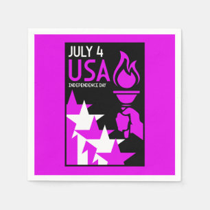 Servilleta De Papel Día de la Independencia de Estados Unidos