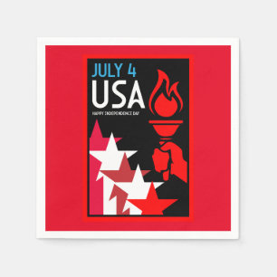 Servilleta De Papel Día de la Independencia de Estados Unidos