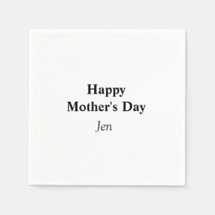 Servilleta De Papel día de la madre añade tu nombre texto imagen edita