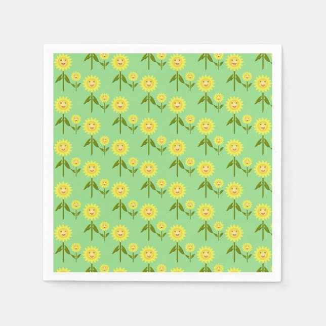Servilleta De Papel Día de la Madre Sunflowers Patterned (Anverso)
