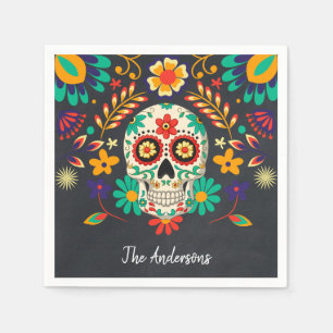 Servilleta De Papel Día de la Muerte en la Fiesta de Halloween