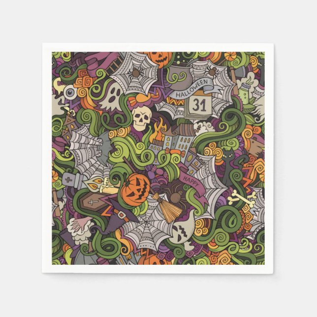 Servilleta De Papel Día de las Brujas (Anverso)