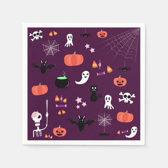 Servilleta De Papel Día de las Brujas (Anverso)