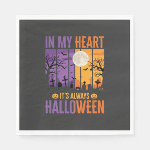 Servilleta De Papel Día de las Brujas En Mi Corazón Cementerio Espeluz