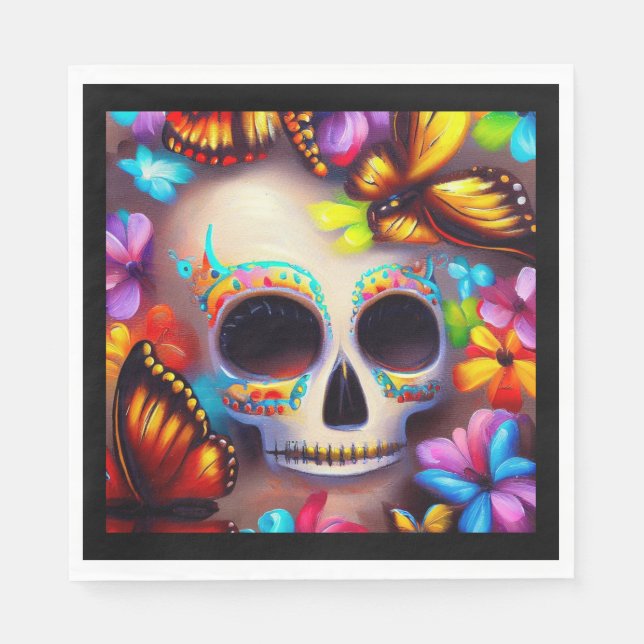 Servilleta De Papel Día de las mariposas muertas 1 (Anverso)