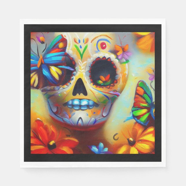 Servilleta De Papel Día de las Mariposas Muertas 2 (Anverso)
