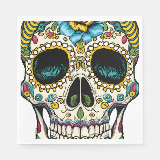Servilleta De Papel Día de los Muertos (Anverso)