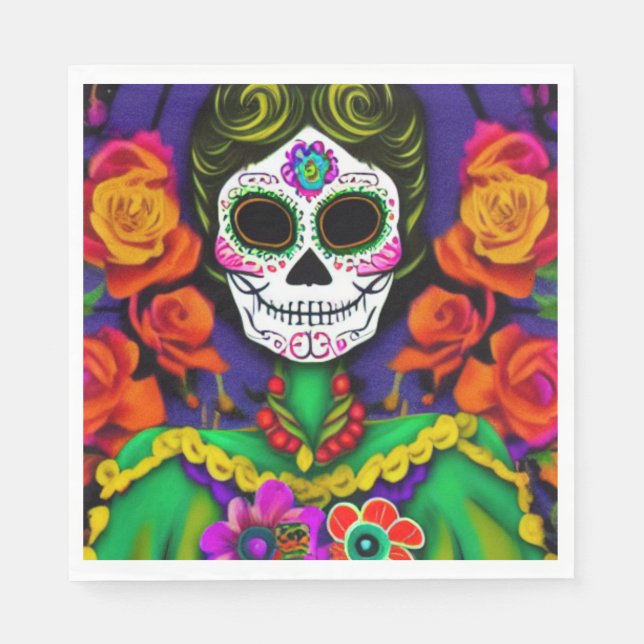 Servilleta De Papel Día de los Muertos (Anverso)