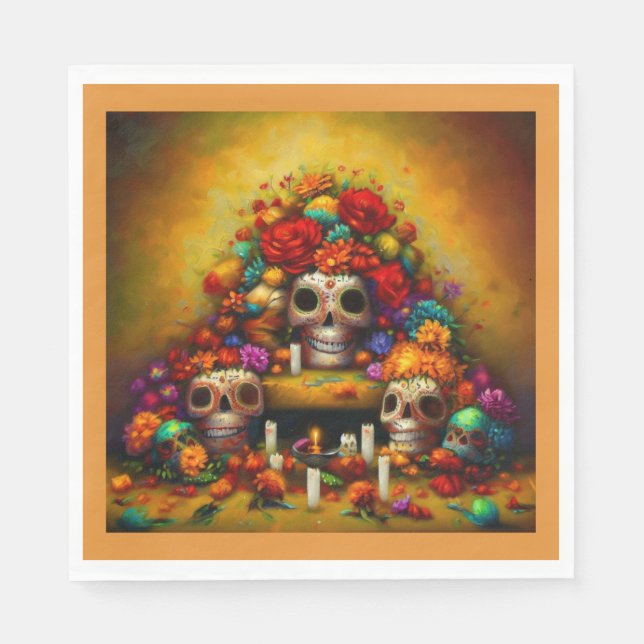 Servilleta De Papel Día de los Muertos 1 (Anverso)