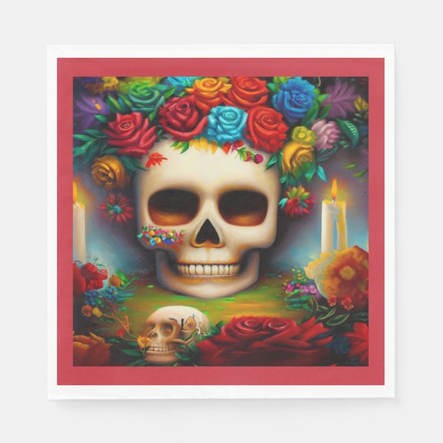Servilleta De Papel Día de los Muertos de Ofendra 7 (Anverso)