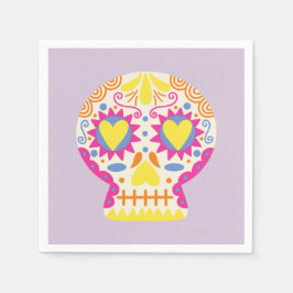 Servilleta De Papel Dia de los Muertos Fiesta Decoración Papel morado 