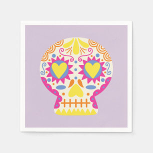 Servilleta De Papel Dia de los Muertos Fiesta Decoración Papel morado 