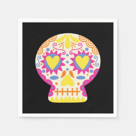 Servilleta De Papel Dia de los Muertos Fiesta Decoración Papel negro