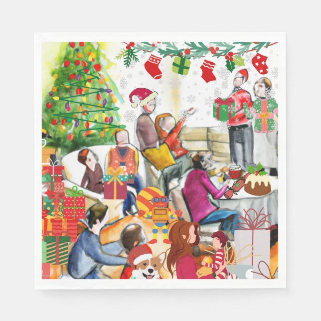 Servilleta De Papel Día de los navidades (Anverso)