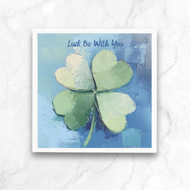 Servilleta De Papel Día de los Patrones Shamrock Luck Be With You Mode (The phrase can be changed, a name added or delete.)