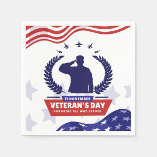 Servilleta De Papel Día de los Veteranos - Honrando a todos los que si