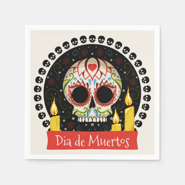 Servilleta De Papel Dia De Muertos (Anverso)