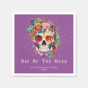 Servilleta De Papel Día de Muertos Cráneo de Azúcar Mexicano Todas las