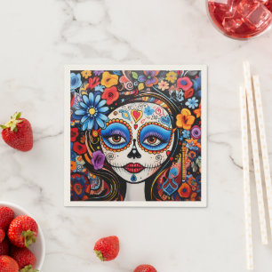 Servilleta De Papel Dia de Muertos ☠️ La Calavera Catrina