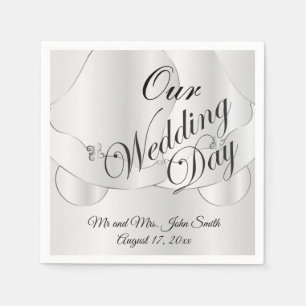 Servilleta De Papel Día de nuestra boda - campanas Bodas