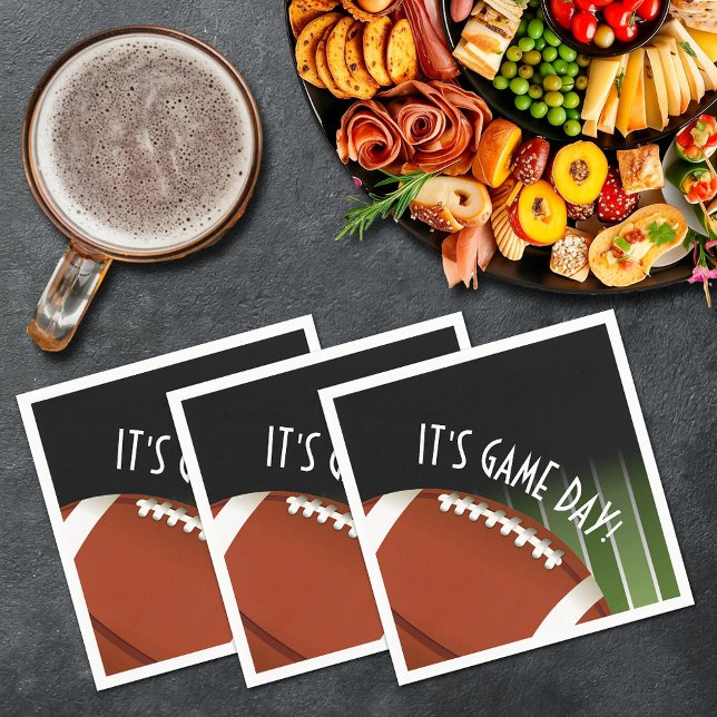 Servilleta De Papel Día de partidos de fútbol (Football field game day cocktail napkins)